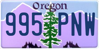 OR license plate 995PNW