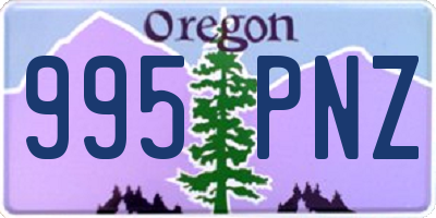OR license plate 995PNZ