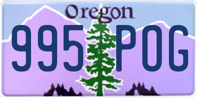 OR license plate 995POG
