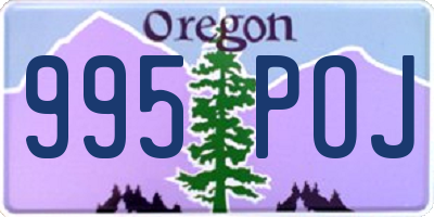 OR license plate 995POJ