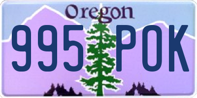 OR license plate 995POK