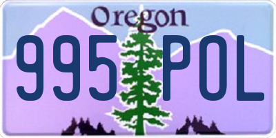OR license plate 995POL