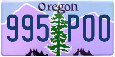 OR license plate 995POO