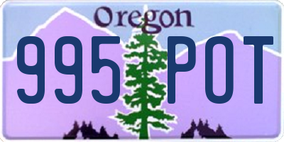 OR license plate 995POT