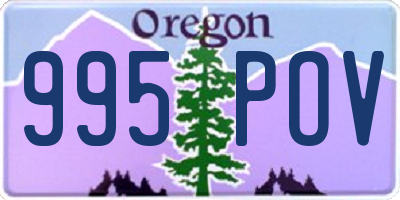 OR license plate 995POV
