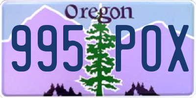 OR license plate 995POX