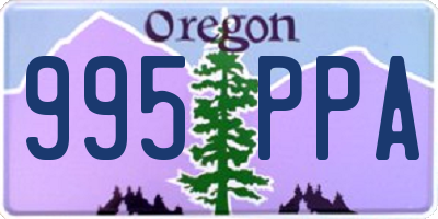 OR license plate 995PPA
