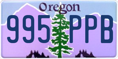 OR license plate 995PPB