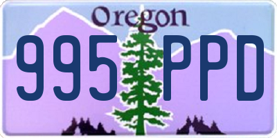 OR license plate 995PPD