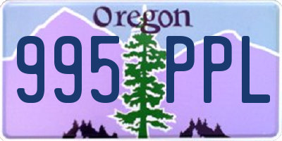 OR license plate 995PPL