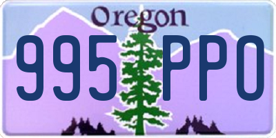 OR license plate 995PPO