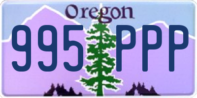 OR license plate 995PPP