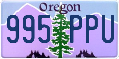 OR license plate 995PPU