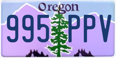 OR license plate 995PPV