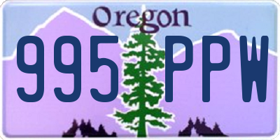 OR license plate 995PPW