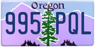 OR license plate 995PQL