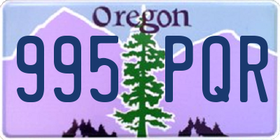 OR license plate 995PQR