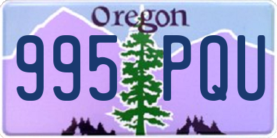 OR license plate 995PQU
