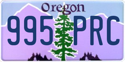 OR license plate 995PRC