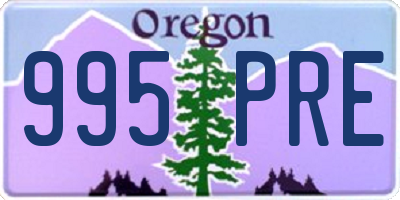 OR license plate 995PRE