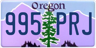 OR license plate 995PRJ