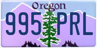 OR license plate 995PRL