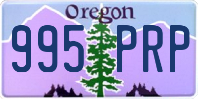 OR license plate 995PRP