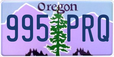 OR license plate 995PRQ
