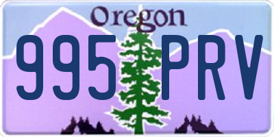 OR license plate 995PRV