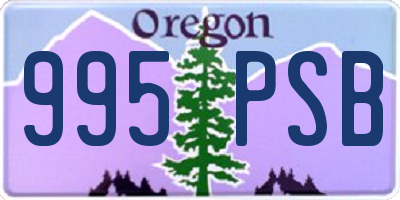 OR license plate 995PSB