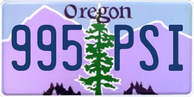 OR license plate 995PSI