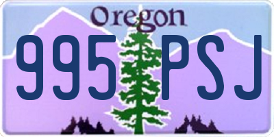 OR license plate 995PSJ