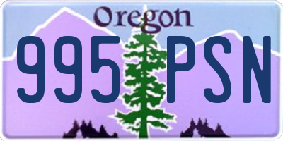 OR license plate 995PSN