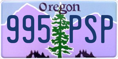 OR license plate 995PSP