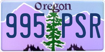 OR license plate 995PSR