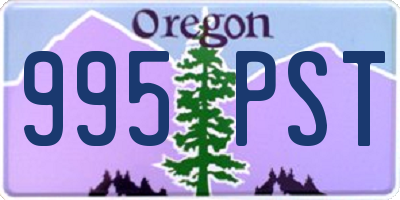 OR license plate 995PST