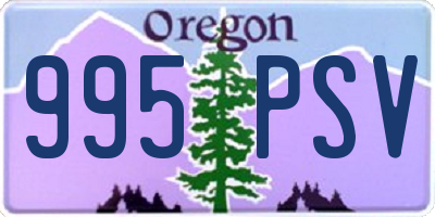 OR license plate 995PSV