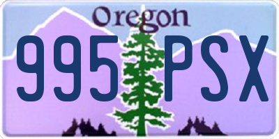 OR license plate 995PSX