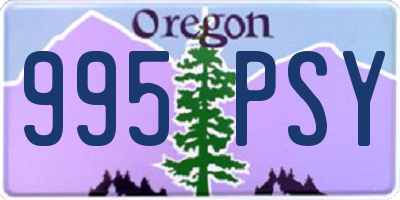 OR license plate 995PSY