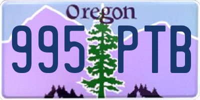 OR license plate 995PTB