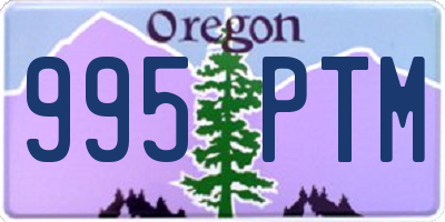OR license plate 995PTM
