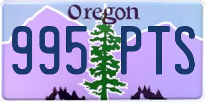 OR license plate 995PTS