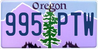 OR license plate 995PTW