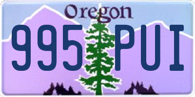 OR license plate 995PUI