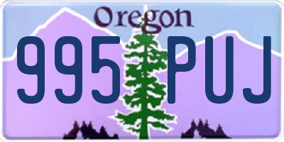 OR license plate 995PUJ