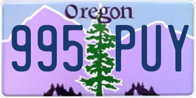 OR license plate 995PUY