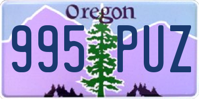 OR license plate 995PUZ