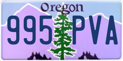OR license plate 995PVA
