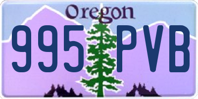 OR license plate 995PVB