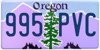 OR license plate 995PVC